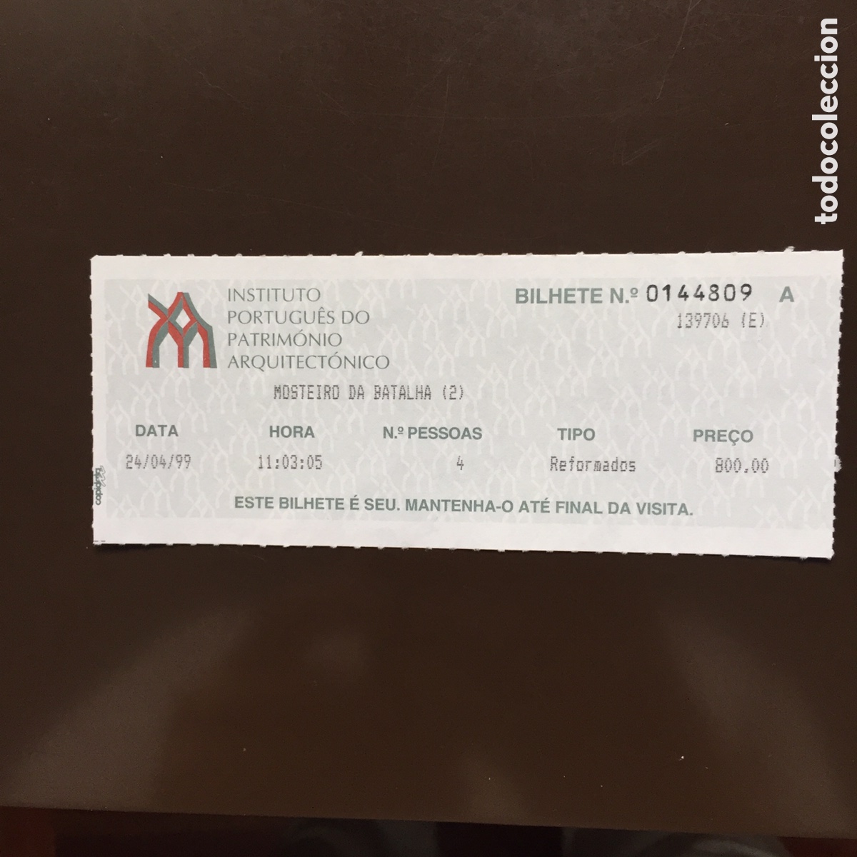 Outros artigos de papel: ENTRADA MONASTERIO DE BATALHA PORTUGAL