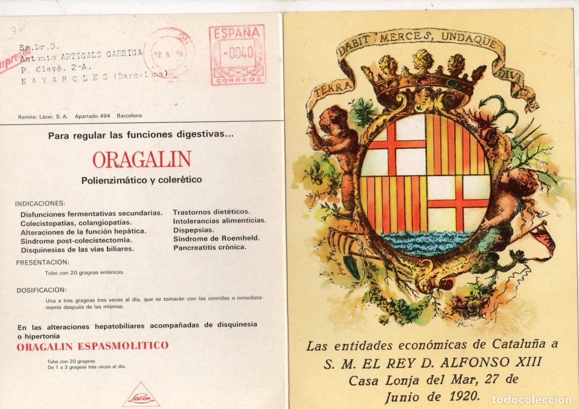Otros art&iacute;culos de coleccionismo en papel: MENU OFRECIDO POR LAS ENTIDADES ECONOMICAS DE CATALU&Ntilde;A A S.M. EL REY D. ALFONSO XIII, LONJA DE MAR