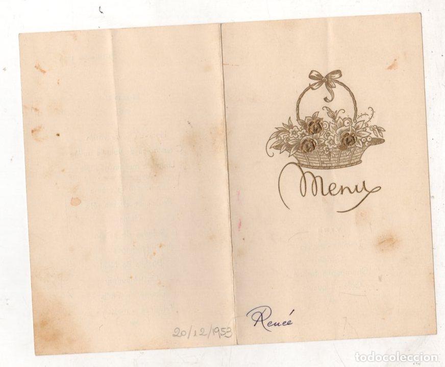 Otros art&iacute;culos de coleccionismo en papel: MENU FRANCES. A&Ntilde;O 1953