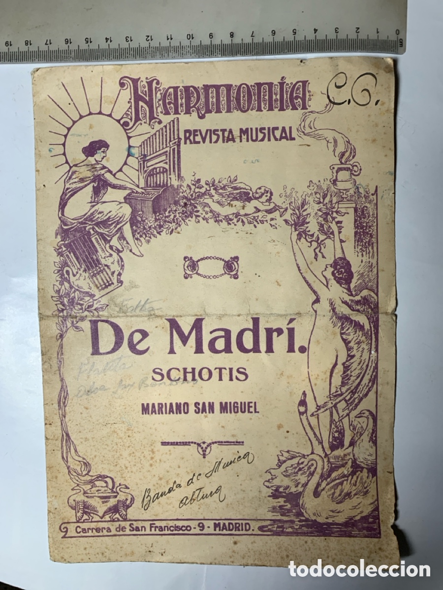 Otros Art&iacute;culos de Coleccionismo en Papel: HARMONIA. REVISTA MUSICAL. DE MADRI. SCHOTIS. MARIANO SAN MIGUEL. ANOTAC. BANDA DE M&Uacute;SICA DE ALTURA