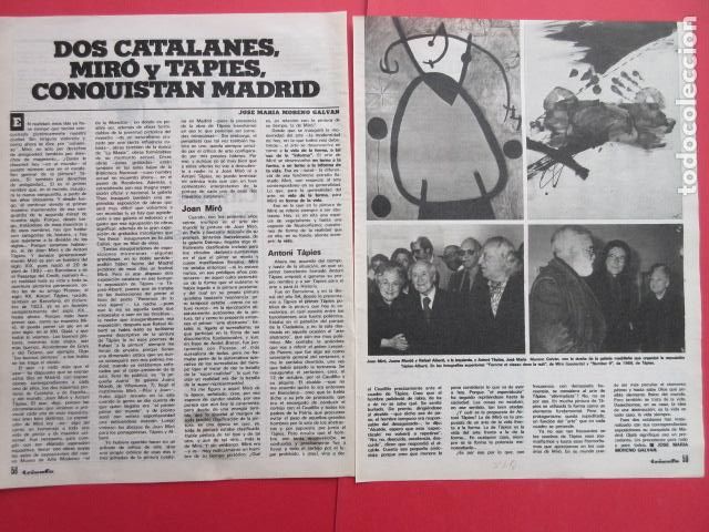 Otros Art&iacute;culos de Coleccionismo en Papel: ARTICULO 1978 - REF: TRI_02_ARTICULO - LEER INTERIOR - 2 PAG. - MIRO TAPIES MADRID RAFAEL ALBERTI