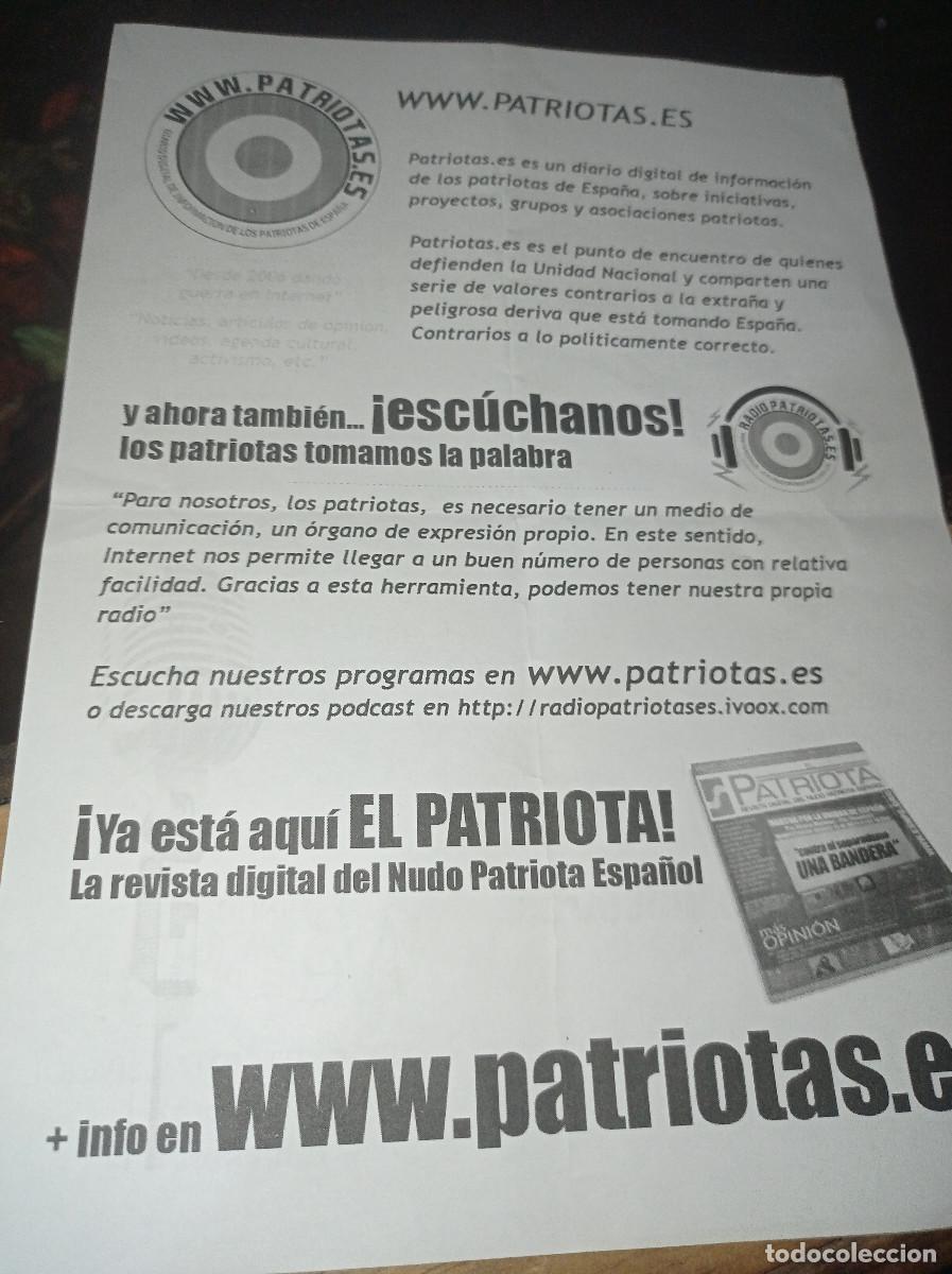 Outros artigos de papel: FLYER PUBLICIDAD WWW. PATRIOTAS.ES NUDO PATRIOTA ESPA&Ntilde;OL REF. UR EST