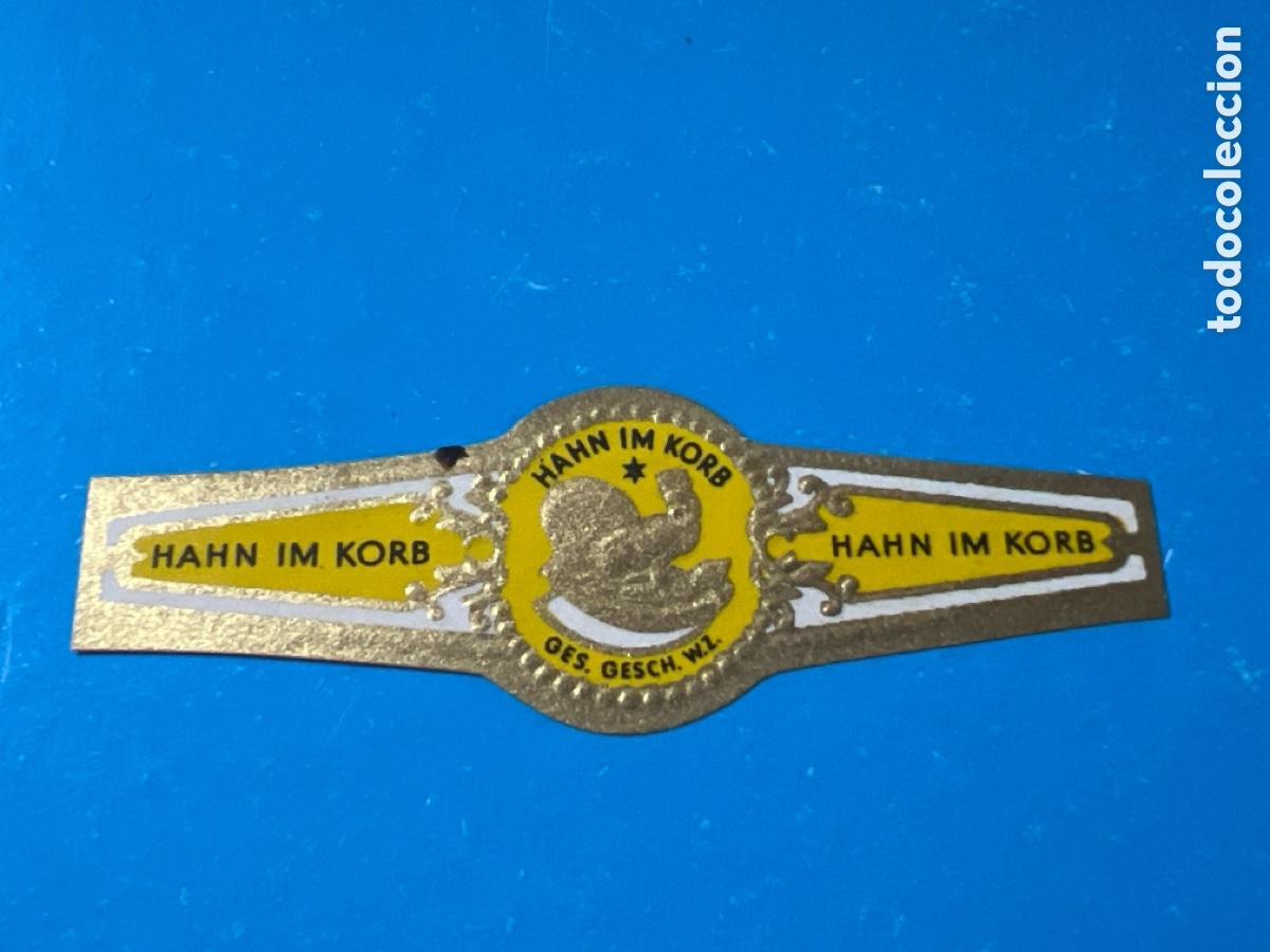 Outros artigos de papel: V3411. VITOLA HAHN IM KORB VITOLAS CIGAR BANDS BAGUES DE CIGARE BAUCHBINDEN SIGAREN BANDEN