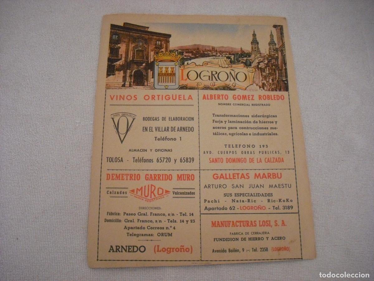 Collectionnisme Papier divers: LOGRO&Ntilde;O. MATEU CROMO , ANTIGUA PUBLICIDAD Y MAPA