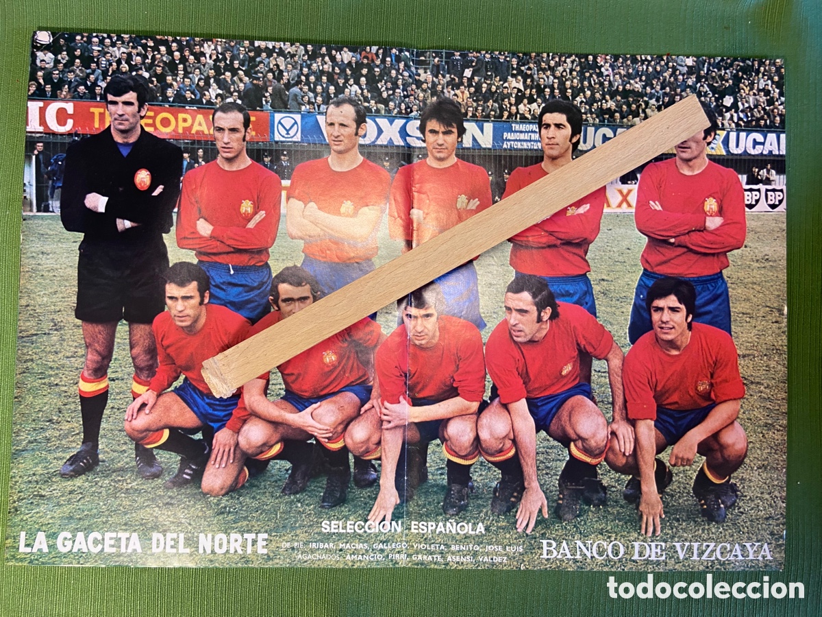 Otros Art&iacute;culos de Coleccionismo en Papel: P&oacute;ster la gaceta del Norte a&ntilde;os 70. Selecci&oacute;n espa&ntilde;ola (Iribar, Amancio, Pirri&hellip;).