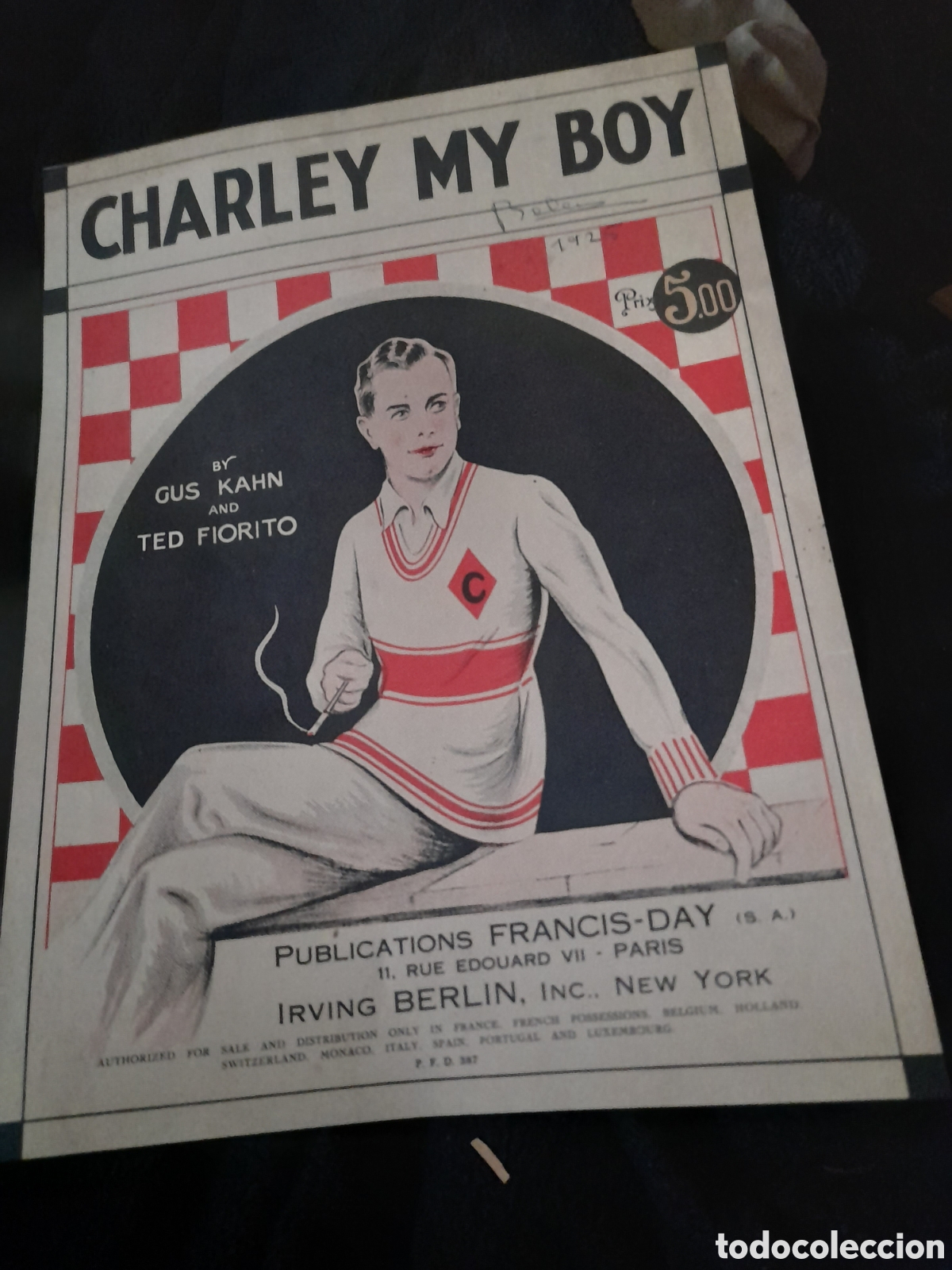 Otros art&iacute;culos de coleccionismo en papel: Antigua portada de partitura, Charley. Y Boy
