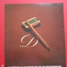 Otros Artículos de Coleccionismo en Papel: PUBLICIDAD 1978 - REF: TRI_04_PUB -LEEINT- DUPONT ORFEBRES - PARIS MECHERO ENCENDEDOR BOLIGRAFO