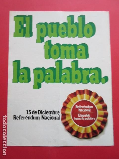 Otros Art&iacute;culos de Coleccionismo en Papel: PUBLICIDAD 1976 - REF: TRI_04_PUB -LEEINT- 15 NOVIEMBRE REFERENDUM - PARTIDO POLITICO SINDICATO
