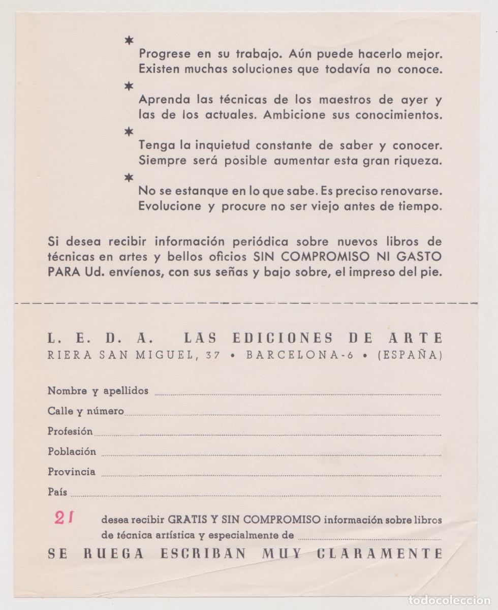 Otros art&iacute;culos de coleccionismo en papel: L.E.D.A. - LAS EDICIONES DE ARTE - BOLET&Iacute;N SOLICITUD INFORMACI&Oacute;N - MUY BUEN ESTADO