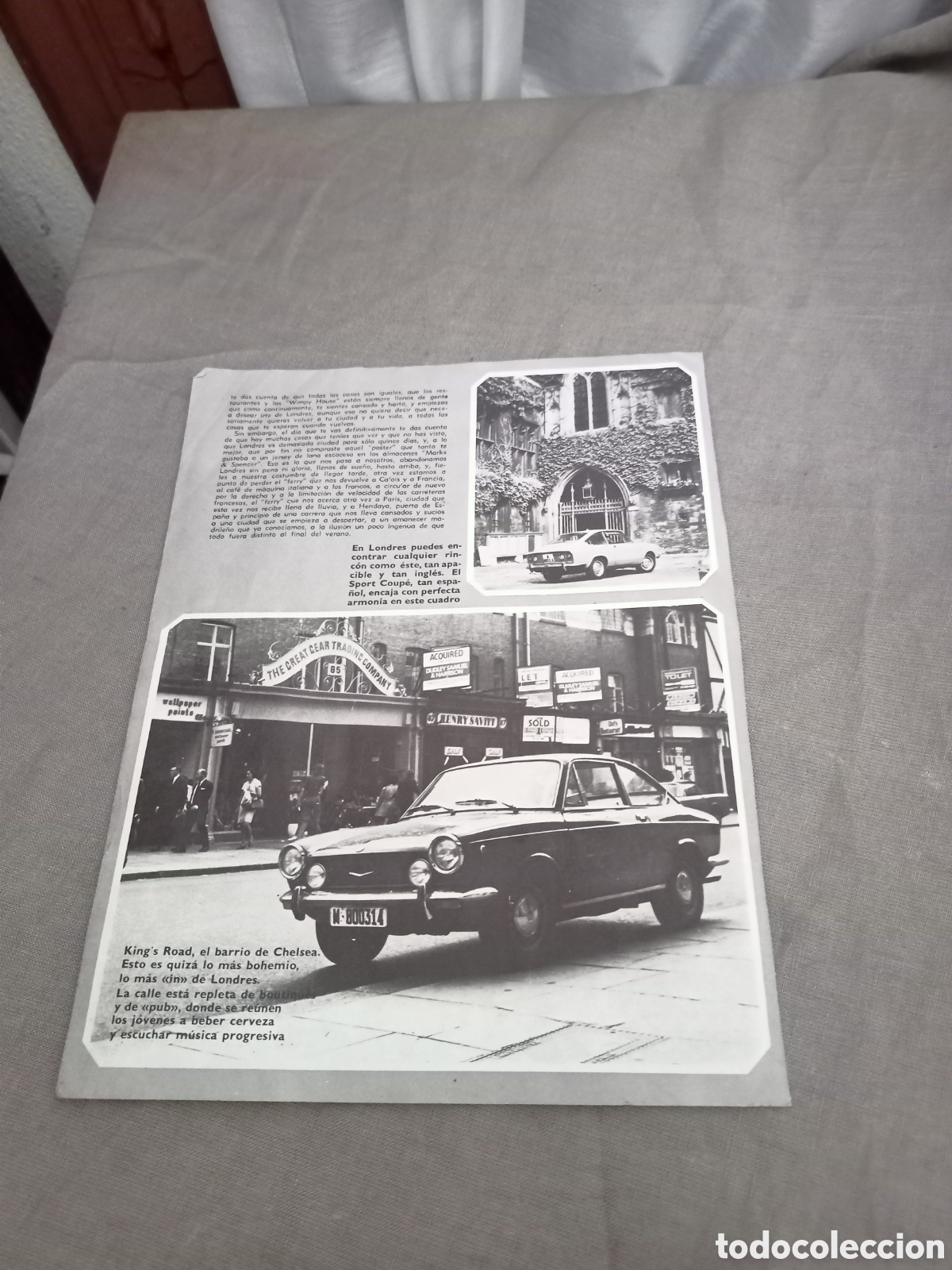 Otros Art&iacute;culos de Coleccionismo en Papel: Antigua p&aacute;g de revista .Coches.