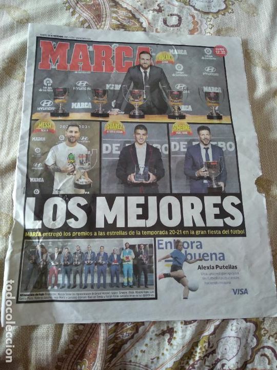 Otros art&iacute;culos de coleccionismo en papel: P&Aacute;GINA PERI&Oacute;DICO MARCA LOS MEJORES MESSI OBLAK LUIS SUAREZ SIMEONE ALEXIA PUTELLAS REAL MADRID
