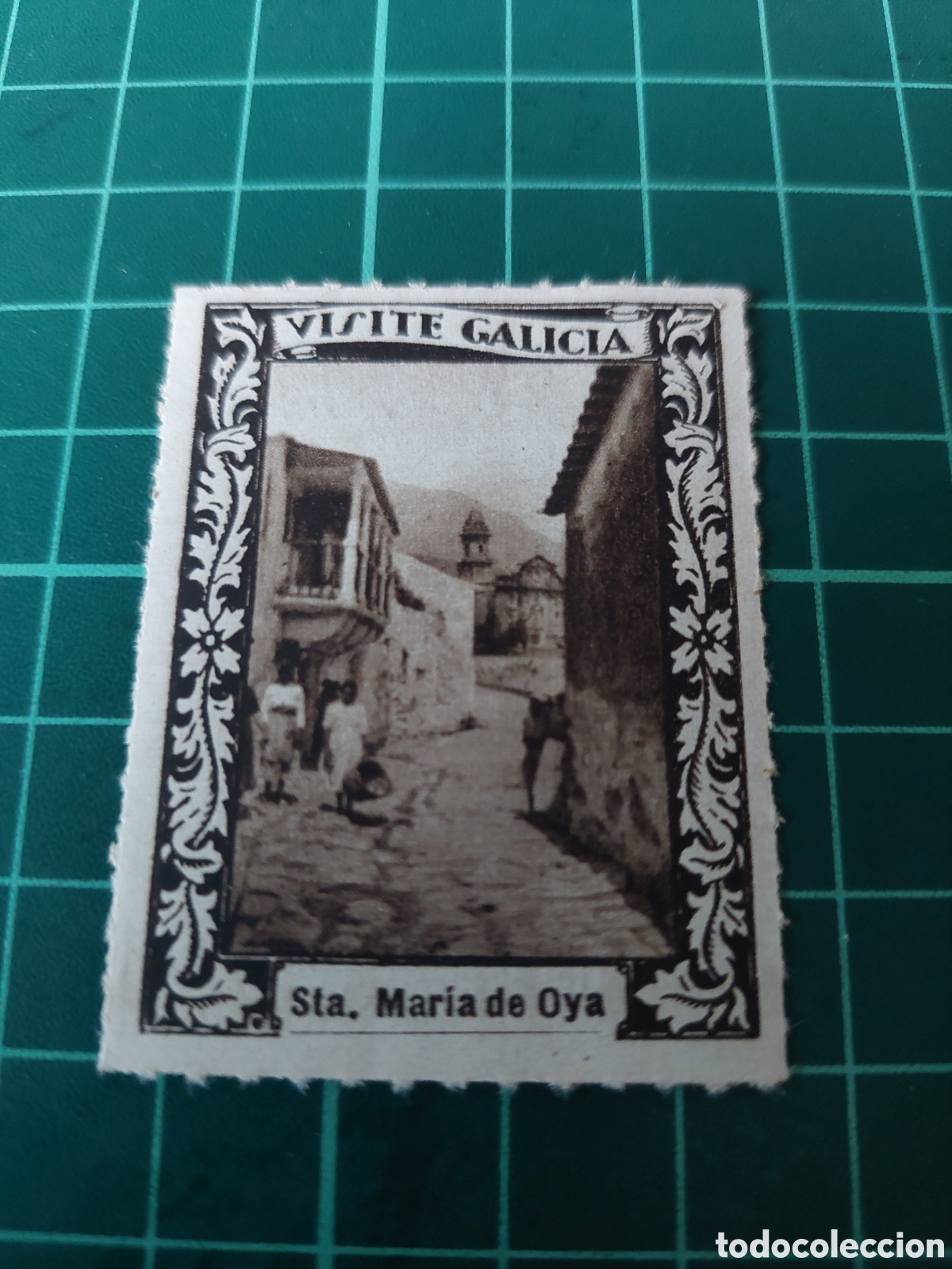 Collectionnisme Papier divers: Visite Galicia sta.maria de oya vi&ntilde;eta sello1934 Luis casado