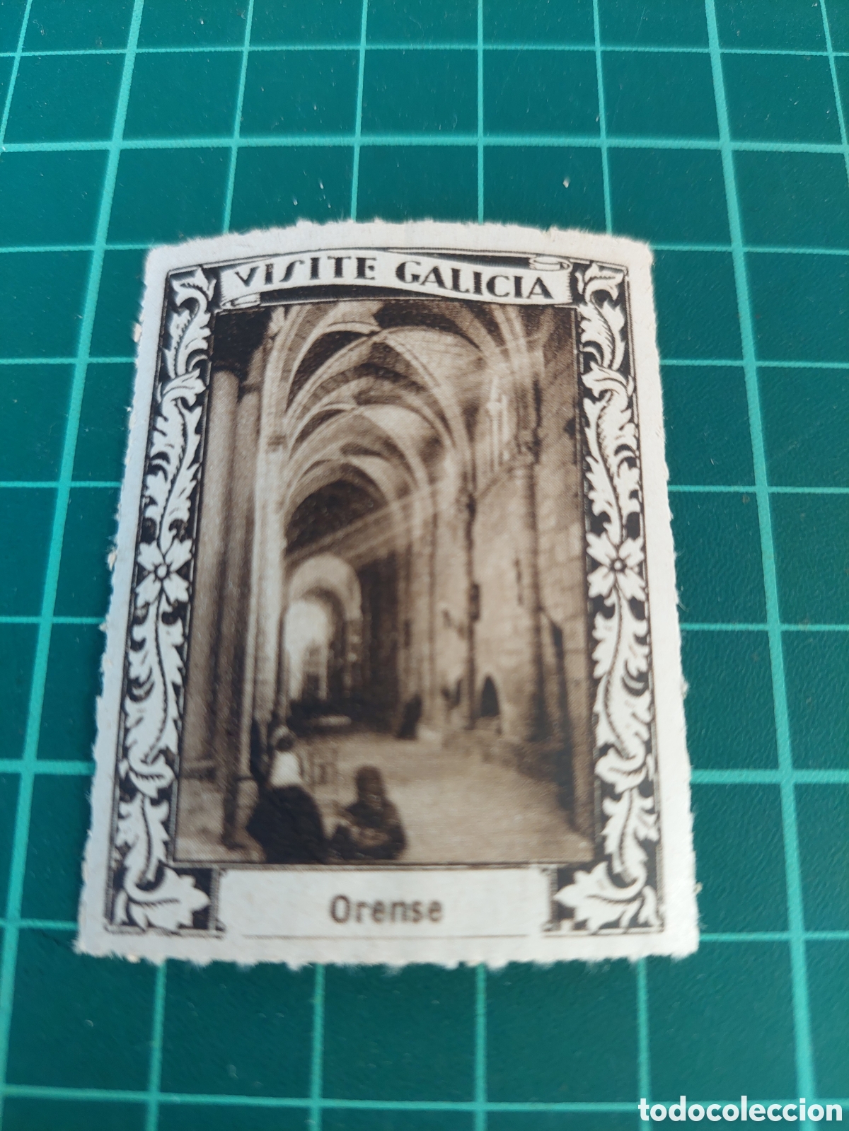 Collectionnisme Papier divers: Orense visite Galicia vi&ntilde;eta sello1934 Luis casado arte Bilbao 5x3.5 publicidad tur&iacute;stica