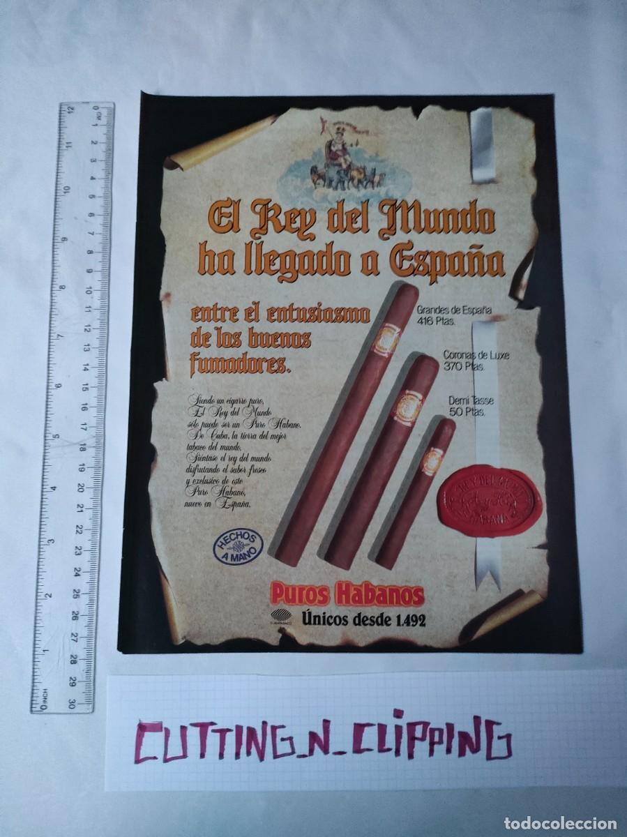 Otros Art&iacute;culos de Coleccionismo en Papel: Clipping [PUBLICIDAD TABACO](198?) Puros habanos