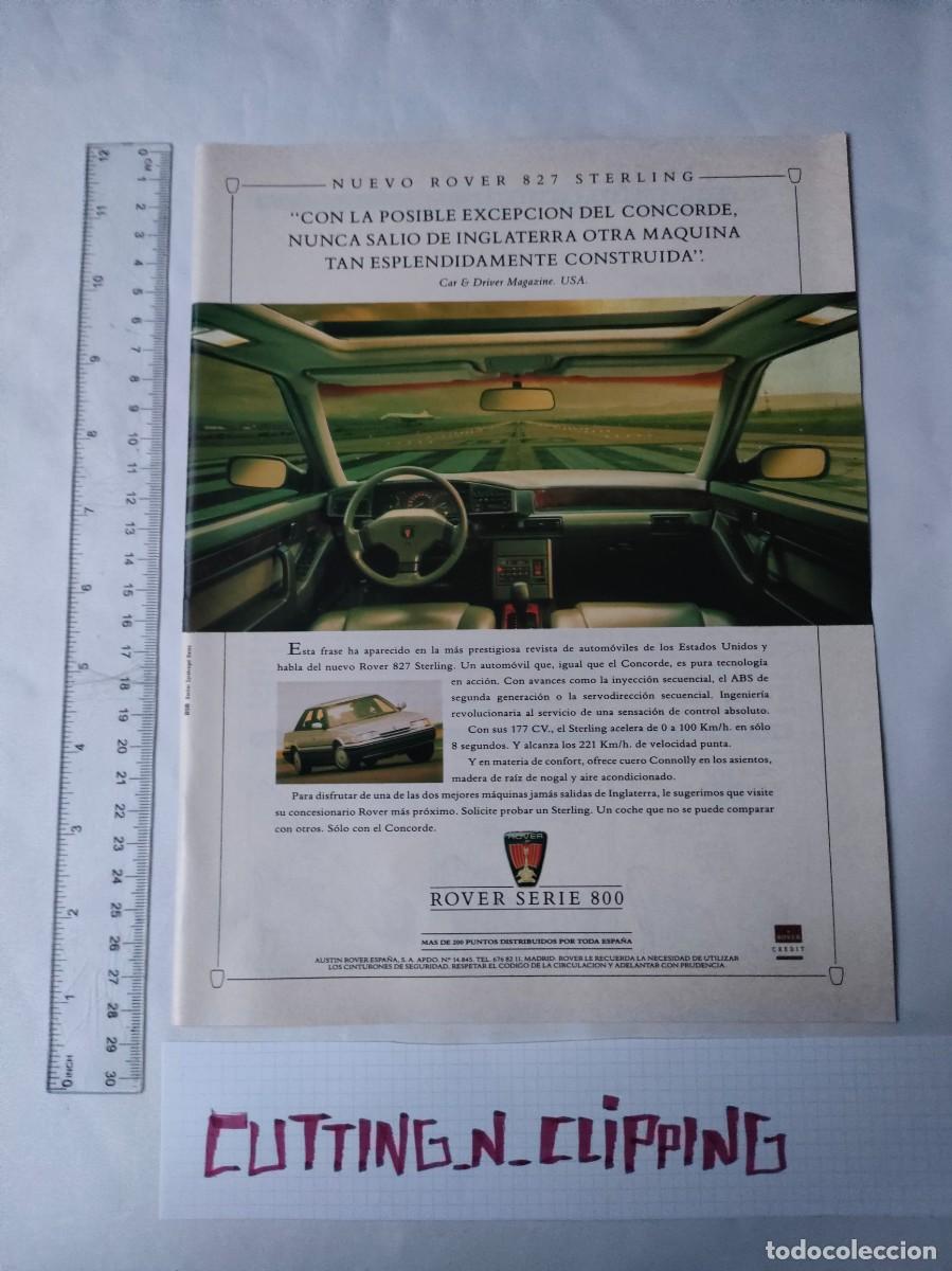 Otros art&iacute;culos de coleccionismo en papel: Clipping [PUBLICIDAD ROVER](198?) Serie 800