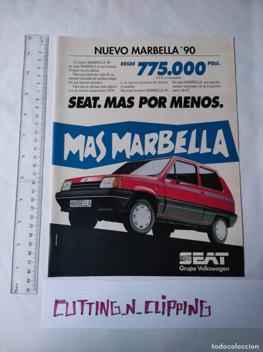 Otros art&iacute;culos de coleccionismo en papel: Clipping [PUBLICIDAD SEAT](198?) Marbella