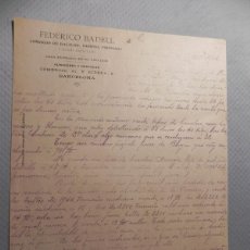Otros Artículos de Coleccionismo en Papel: ANTIGUA TARIFA DE PRECIOS. FEDERICO BADELL. BACALAO. BARCELONA. AÑO 1916 (00015)