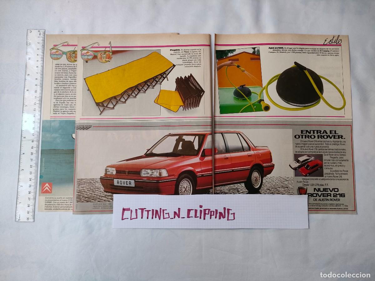 Otros art&iacute;culos de coleccionismo en papel: Clipping [PUBLICIDAD ROVER](198?) Rover 216