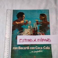 Altri oggetti di carta: CLIPPING [PUBLICIDAD](198?) BACARDI. COCA COLA