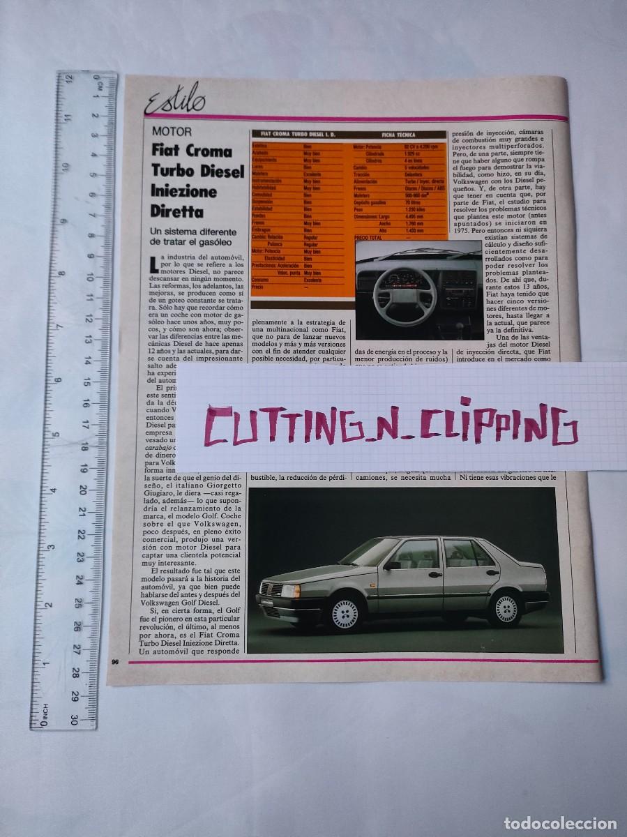 Otros Art&iacute;culos de Coleccionismo en Papel: Clipping [PUBLICIDAD](198?) Fiat Croma