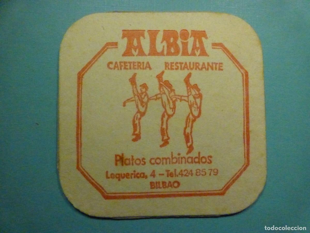 Outros artigos de papel: Posavasos Cafeter&iacute;a Restaurante Albia - Lequerica,, 4 - Bilbao