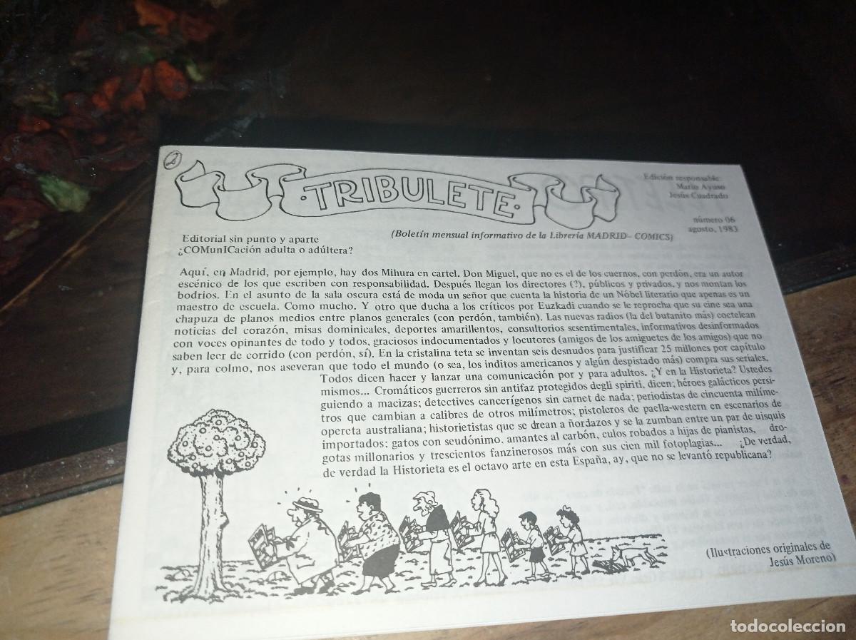 Otros Art&iacute;culos de Coleccionismo en Papel: TRIBULETE. BOLET&Iacute;N MENSUAL MADRID C&Oacute;MICS N&ordm; 6. AGOSTO 1983 REF. UR EST