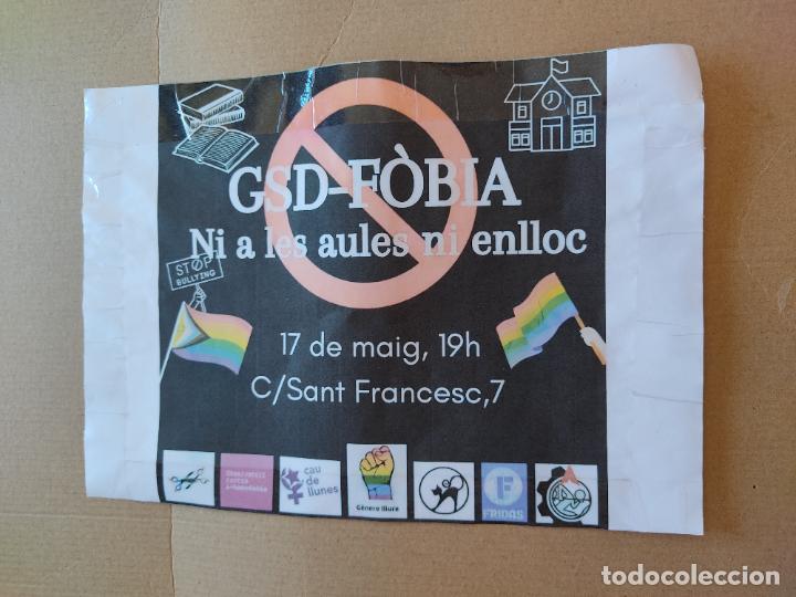 Otros art&iacute;culos de coleccionismo en papel: TIPO CARTEL GSD-FOBIA NI A LES AULES NI ENLLOC STOP BULLYING LGTBIQ+ LESBIANAS GAYS TRANSEXUALES