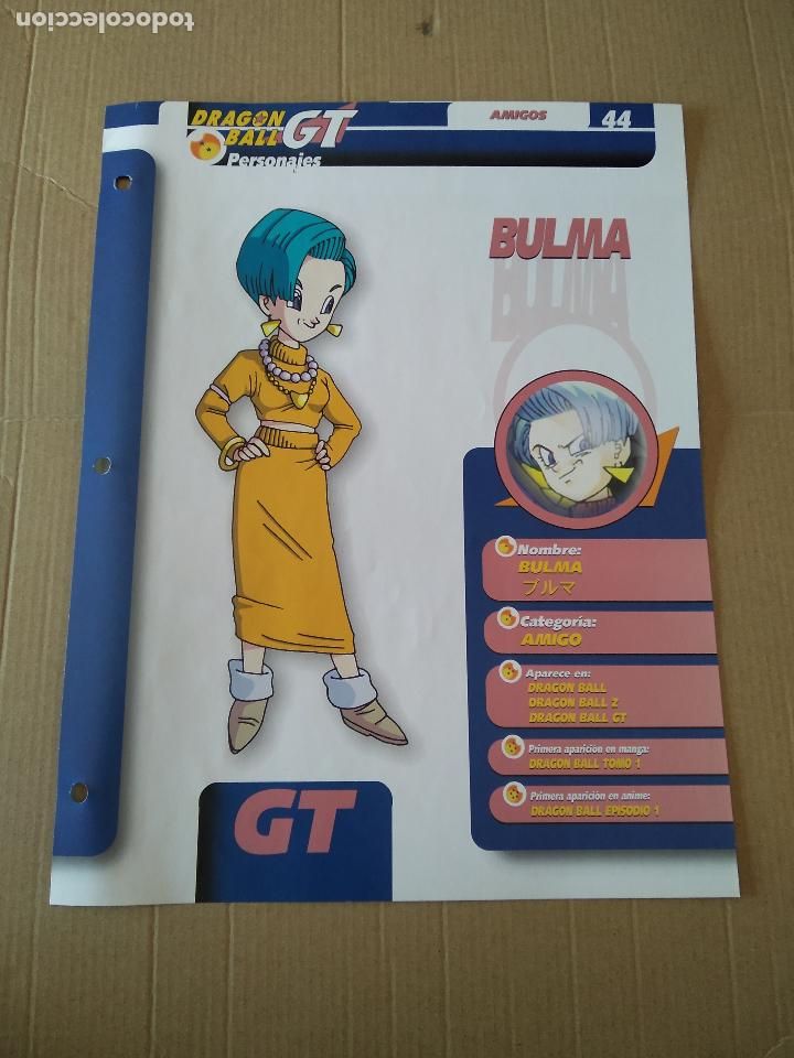 Otros art&iacute;culos de coleccionismo en papel: 44 BULMA TIPO L&Aacute;MINA DRAGON BALL GT BOLA DE DRAGON BOLA DE DRAC AMIGOS