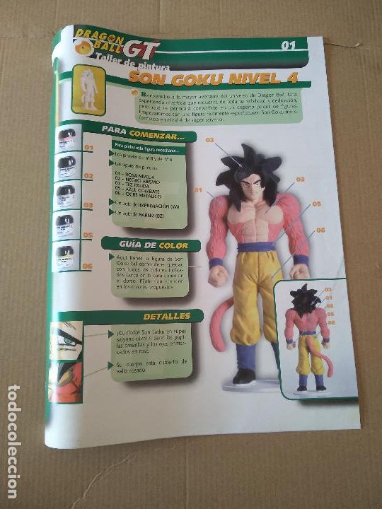 Otros Art&iacute;culos de Coleccionismo en Papel: 1 SON GOKU NIVEL 4 TIPO L&Aacute;MINA DRAGON BALL GT BOLA DRAGON TALLER DE PINTURA PLANETA DEAGOSTINI