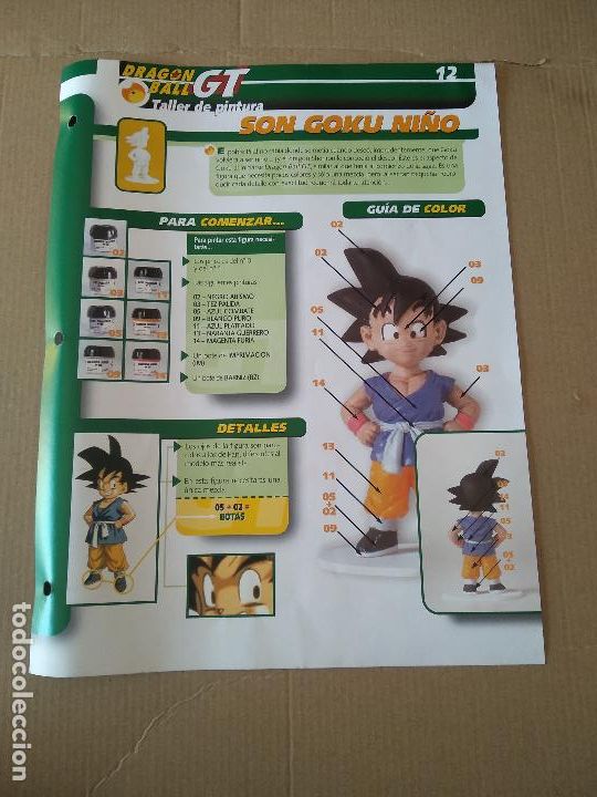 Otros Art&iacute;culos de Coleccionismo en Papel: 12 SON GOKU NI&Ntilde;O TIPO L&Aacute;MINA DRAGON BALL GT BOLA DRAGON TALLER DE PINTURA PLANETA DEAGOSTINI