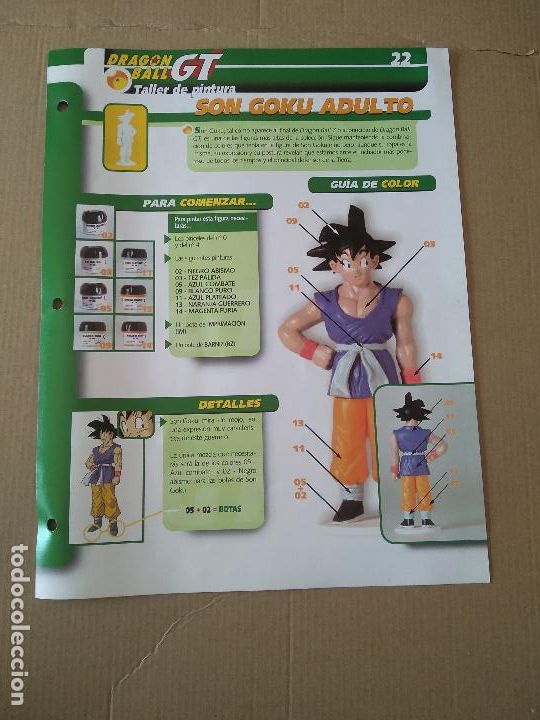 Otros Art&iacute;culos de Coleccionismo en Papel: 22 SON GOKU ADULTO TIPO L&Aacute;MINA DRAGON BALL GT BOLA DRAGON TALLER DE PINTURA PLANETA DEAGOSTINI