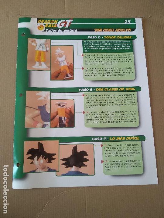 Otros Art&iacute;culos de Coleccionismo en Papel: 23 SON GOKU ADULTO TIPO L&Aacute;MINA DRAGON BALL GT BOLA DRAGON TALLER DE PINTURA PLANETA DEAGOSTINI