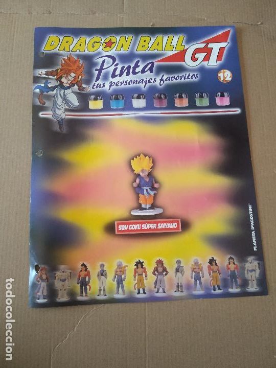 Otros Art&iacute;culos de Coleccionismo en Papel: 12 SON GOKU SUPER SAIYANO L&Aacute;MINA DRAGON BALL GT BOLA DRAGON PINTA TUS PERSONAJES PLANETA DEAGOSTINI