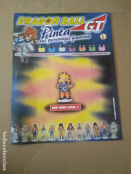 Otros Art&iacute;culos de Coleccionismo en Papel: 13 SON GOKU NIVEL 3 TIPO L&Aacute;MINA DRAGON BALL GT BOLA DRAGON PINTA TUS PERSONAJES PLANETA DEAGOSTINI
