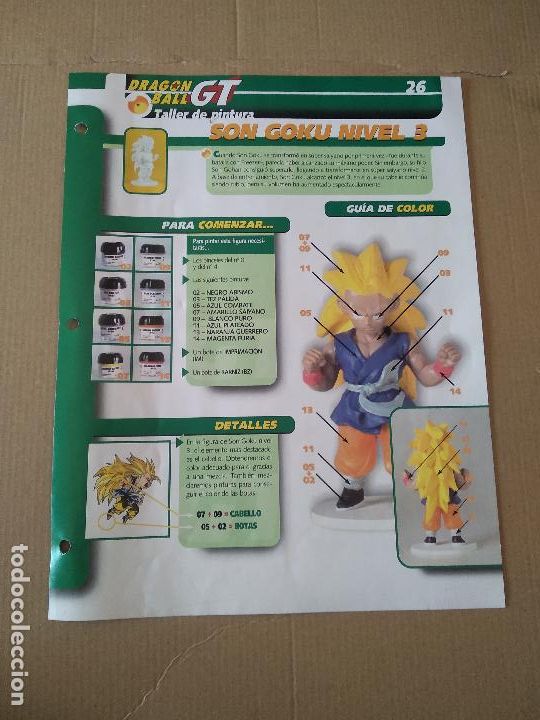 Otros Art&iacute;culos de Coleccionismo en Papel: 26 SON GOKU NIVEL 3 TIPO L&Aacute;MINA DRAGON BALL GT BOLA DRAGON TALLER DE PINTURA PLANETA DEAGOSTINI