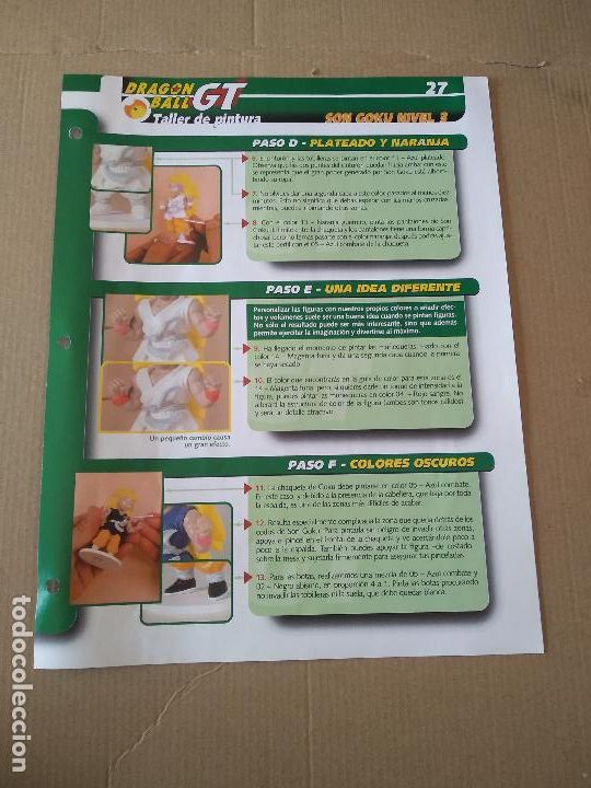 Otros Art&iacute;culos de Coleccionismo en Papel: 27 SON GOKU NIVEL 3 TIPO L&Aacute;MINA DRAGON BALL GT BOLA DRAGON TALLER DE PINTURA PLANETA DEAGOSTINI