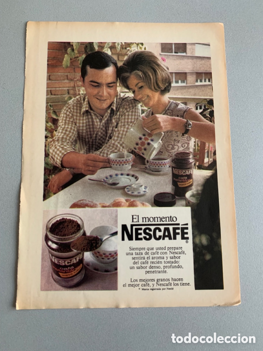 Otros Art&iacute;culos de Coleccionismo en Papel: Recorte Publicidad. NESCAFE. a&ntilde;os 60