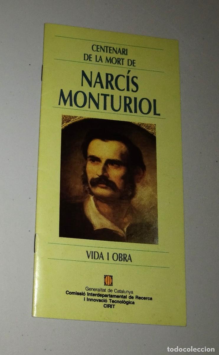 Otros Art&iacute;culos de Coleccionismo en Papel: FULLET - CENTENARI DE LA MORT DE NARC&Iacute;S MONTURIOL, 1986