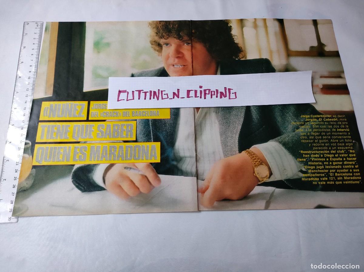 Otros Art&iacute;culos de Coleccionismo en Papel: Clipping [JORGE CYTERSZPILER][INTERVIU](1984) Nu&ntilde;ez tiene que saber quien es Maradona