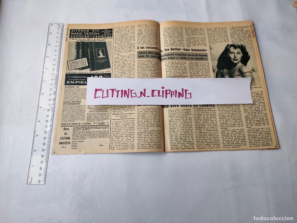 Otros Art&iacute;culos de Coleccionismo en Papel: Clipping [AVA GARDNER][DM](1973) Hace testamento a los 50