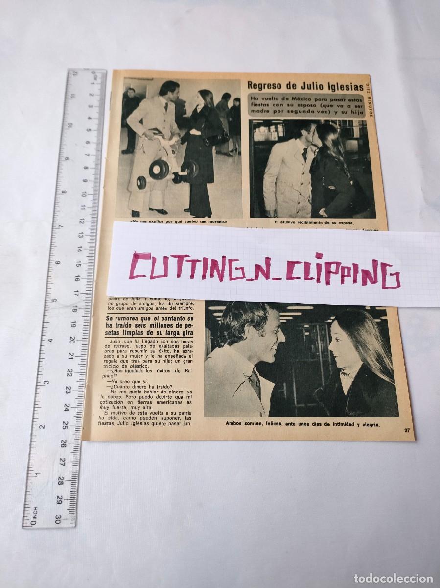 Otros Art&iacute;culos de Coleccionismo en Papel: Clipping [JULIO IGLESIAS][DM](1973) El regreso