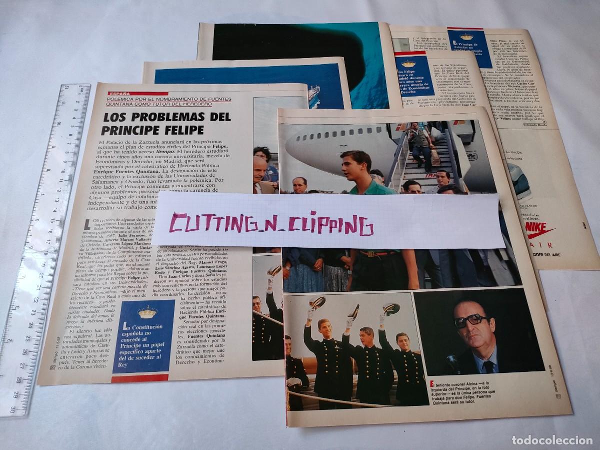 Otros Art&iacute;culos de Coleccionismo en Papel: Clipping [FELIPE II][TIEMPO](1988) Los problemas del pr&iacute;ncipe Felipe