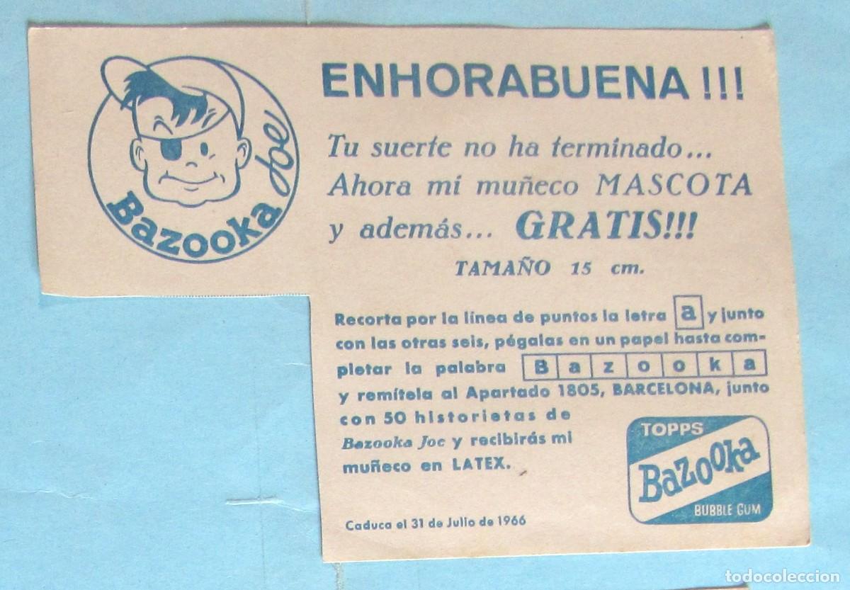 Sammelleidenschaft Andere Papierartikel: LETRA PARA FORMAR LA PALABRA BAZOOKA. BAZOOKA JOE. TOPPS, 1966.