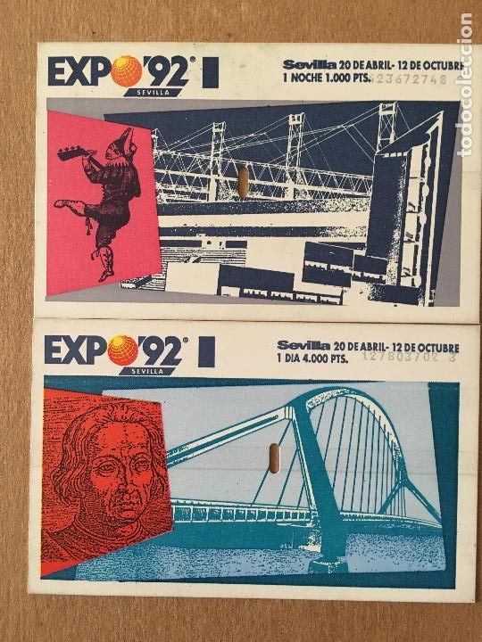 Otros art&iacute;culos de coleccionismo en papel: entradas expo 92 ( dos ) - Foto 1