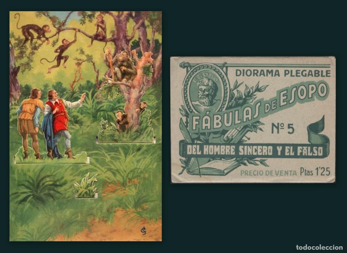 Otros Art&iacute;culos de Coleccionismo en Papel: DEL HOMBRE SINCERO Y EL FALSO. Diorama Plegable pop-up Fabulas de Esopo n&ordm; 5