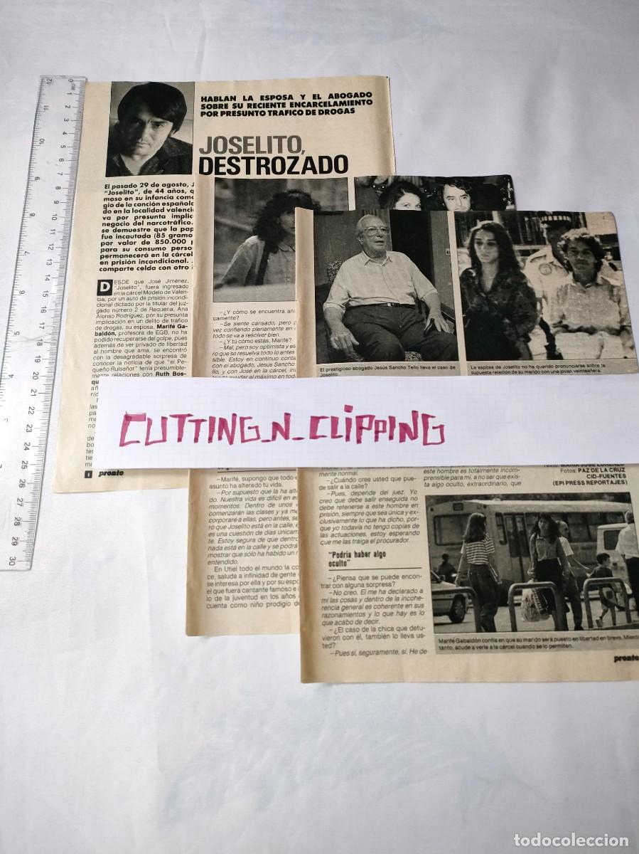 Otros Art&iacute;culos de Coleccionismo en Papel: Clipping [JOSELITO][PR](1991) Destrozado por la droga