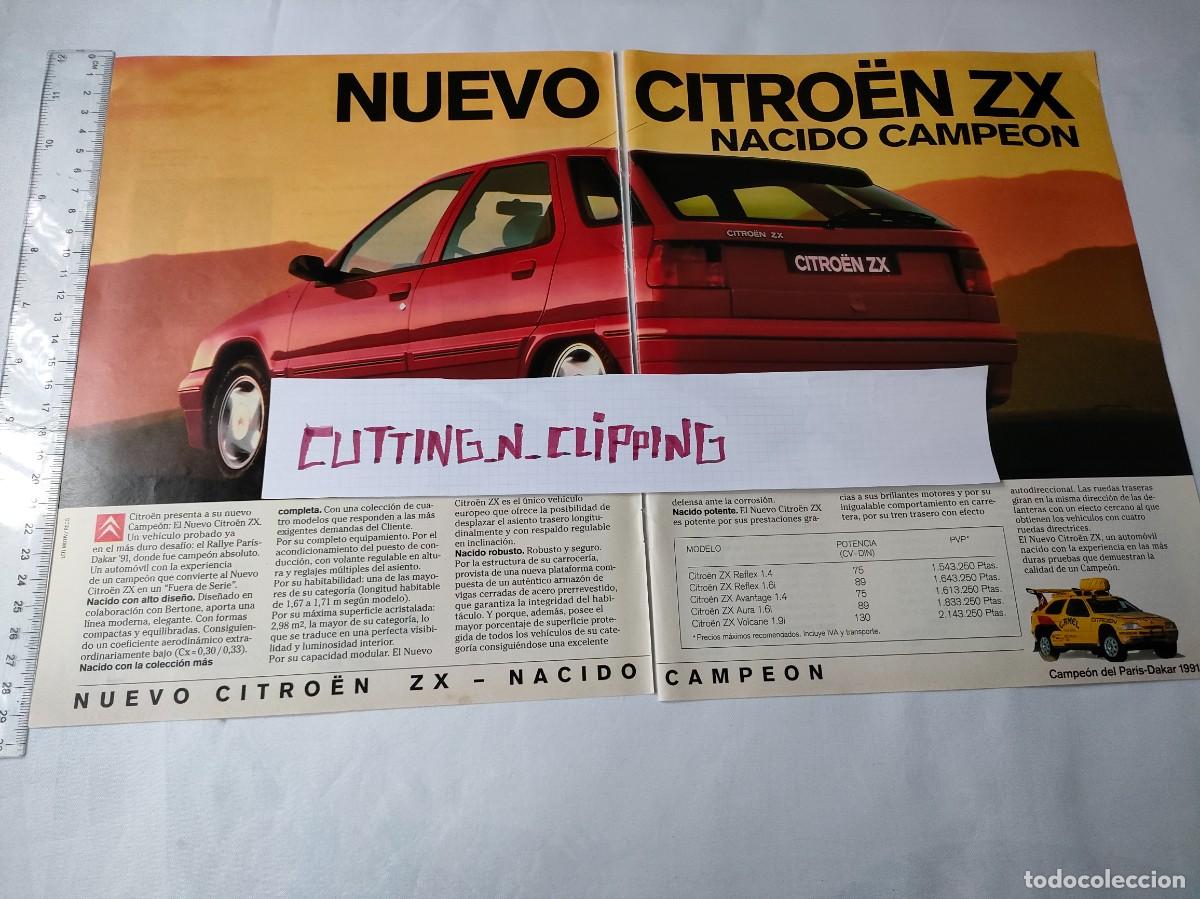 Otros Art&iacute;culos de Coleccionismo en Papel: Clipping [PUBLICIDAD][PR](1991) Citroen ZX