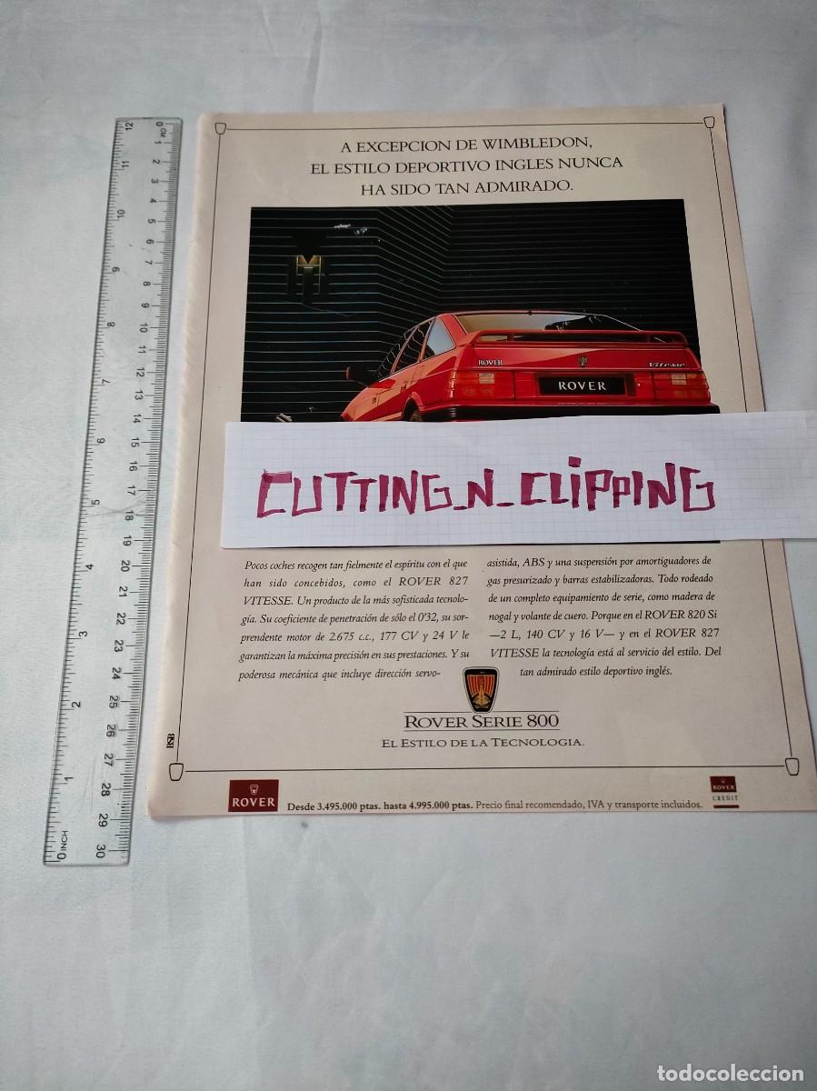 Otros art&iacute;culos de coleccionismo en papel: Clipping [PUBLICIDAD][PR](1991) Rover 800