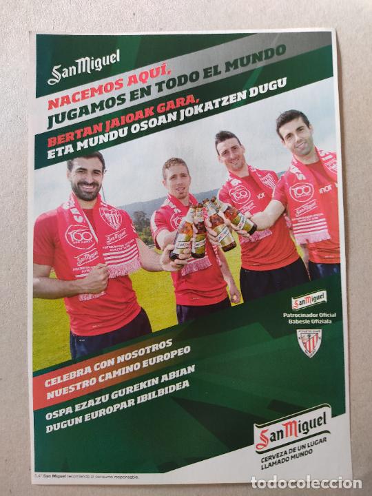 Otros Art&iacute;culos de Coleccionismo en Papel: HOJA REVISTA ATHLETIC CLUB BILBAO BALENZIAGA MUNIAIN ADURIZ SUSAETA PUBLICIDAD SAN MIGUEL ITURRASPE