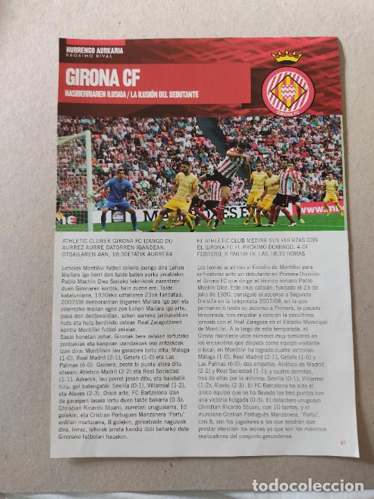 Otros art&iacute;culos de coleccionismo en papel: HOJA REVISTA ATHLETIC CLUB BILBAO GU GARA SAN MAMES PUBLICIDAD SAN MIGUEL NU&Ntilde;EZ GIRONA